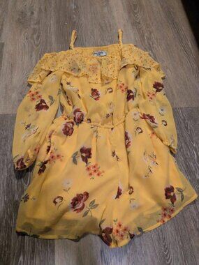 Abercrombie Kids Yellow Floral Romper